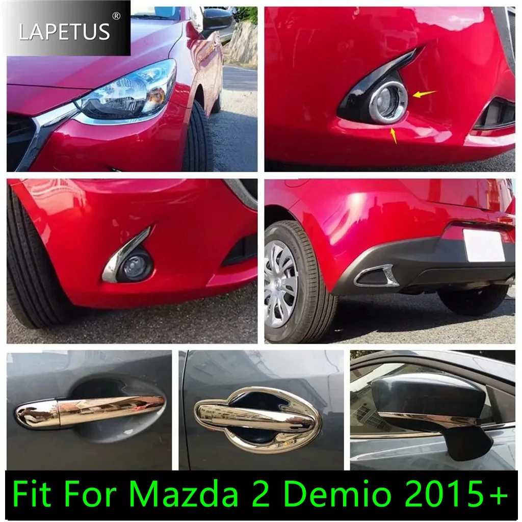 

Auto Front Fog Lights Eyelid Eyebrow / Rearview Mirror / Door Handle Cover Trim For Mazda 2 Demio 2015 - 2021 Accessories Chrome