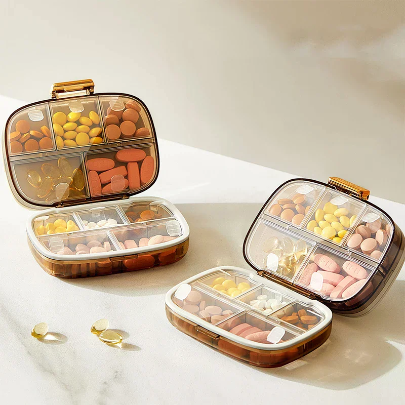/Kuz/Travel Pill Organizer With 10 Compartments - Perfect Weekly Pill Case Waterproof Pill Box Portable