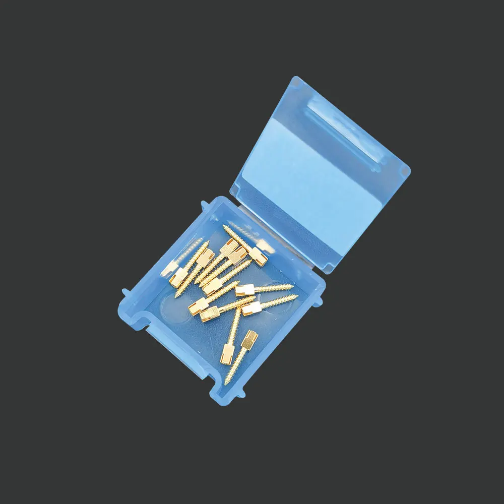 

2box Dental Golden Plated Screw Post 12pc/box S1 S2 S3 M1 M2 M3 L1 L2 L3 Stainless Steel Dental Screw Posts Dental Materials