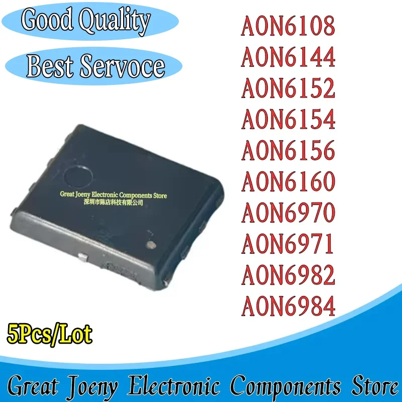 

(5piece) 100% New AON6108 AON6144 AON6152 AON6154 AON6156 AON6160 AON6970 AON6971 AON6982 AON6984 QFN-8 PC shell In Stock