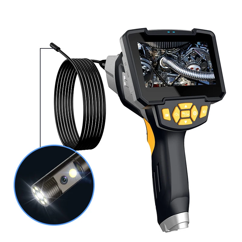 

Handheld Dual Lens Industrial Endoscope 1080P HD Borescope Inspection Camera 4.3" LCD Screen IP67 Waterproof For Pipe Sewer