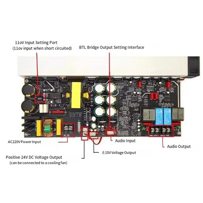 500Wx2 Digital Audio Amplifier Hifi 2.0 Stereo Amplifador Board BTL Mono Amplifier Board 1000W DIY Speaker Sound AMP