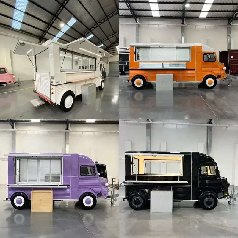 SFW Certificate Stainless Steel Frame Mobile Food Truck Full Equipment Rust Resistant 2-Year Warranty for Outdoor Events