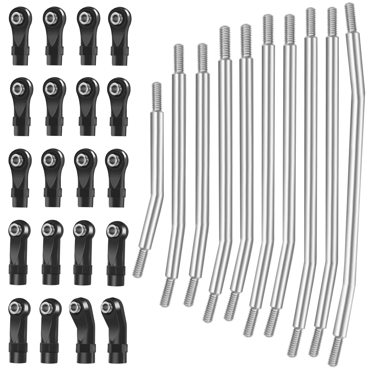 1/10 313mm/324mm Metal Link Set Linkage Steering Rod Kit for Axial SCX10 SCX10II 90046 RC Crawler Car Upgrade Parts