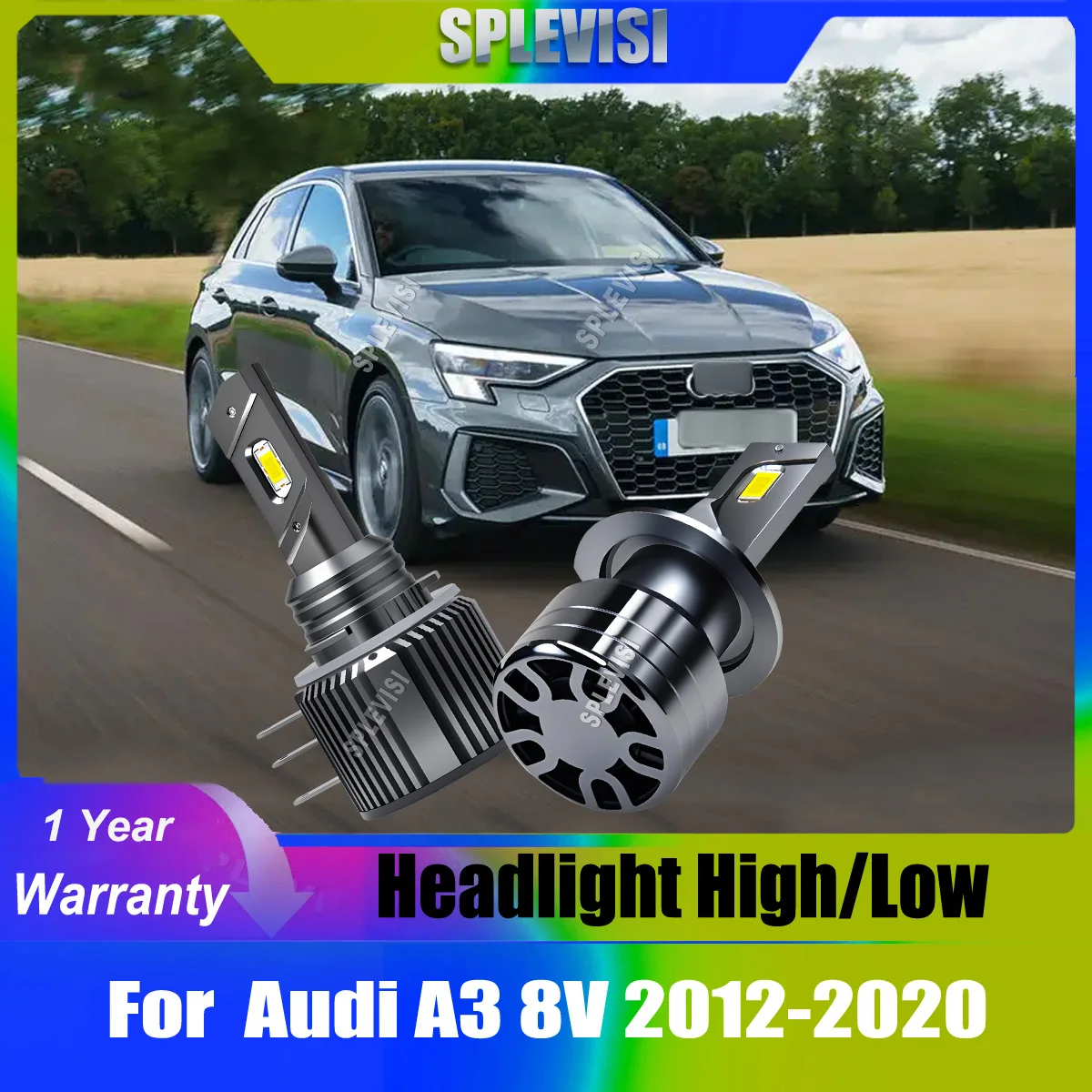 

Led DRL Headlight Hi Low Light easily solving flickering or error problem For Audi A3 8V 2012 2013 2014 2015 2016 2017 2018-2020