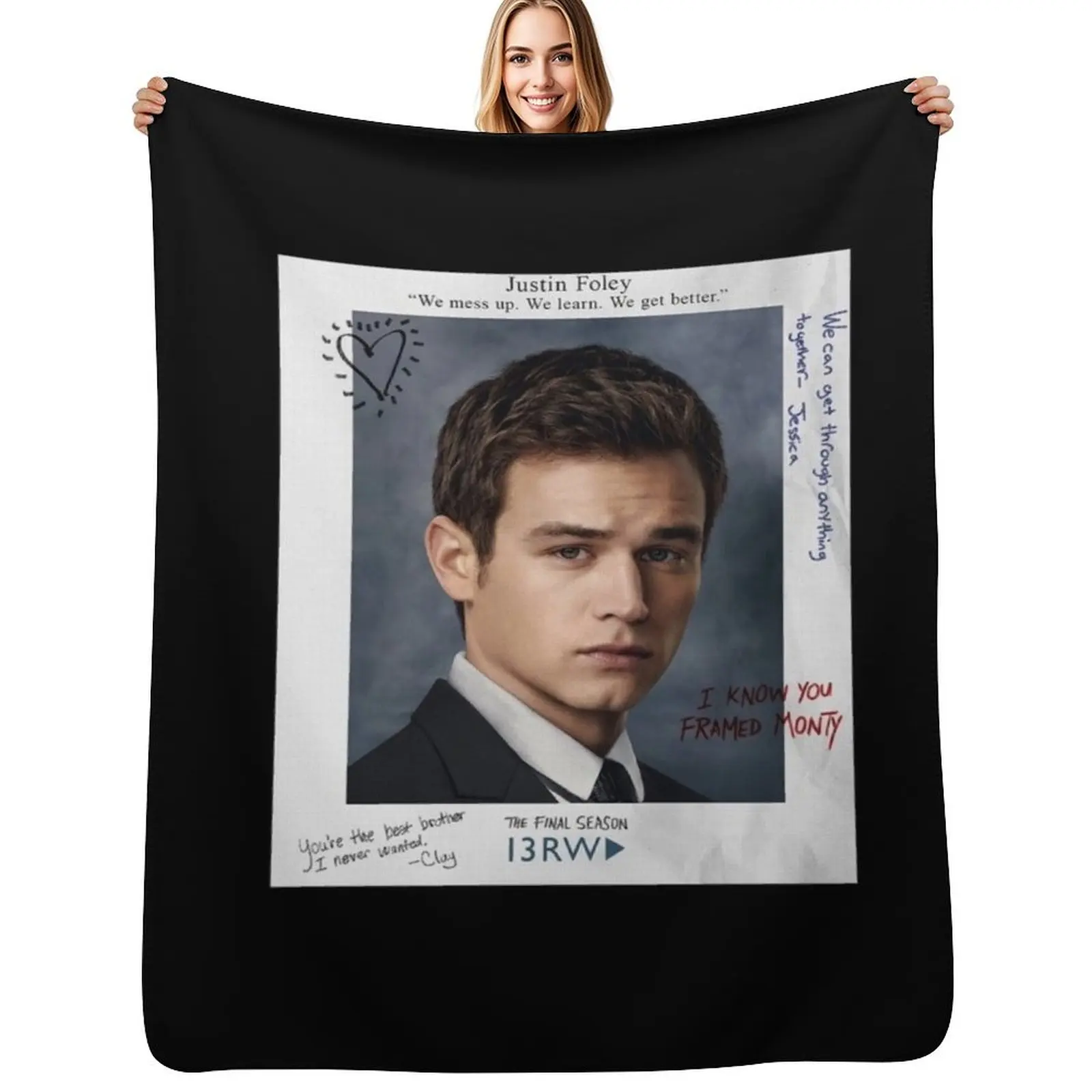 JUSTIN FOLEY - 13RW FINAL SEASON Throw Blanket funny gift Soft Big sofa bed Soft Plaid wednesday Summer Beddings Blankets