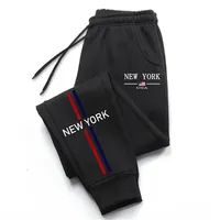 2025 Hot Sale Four Season Men's Daily Casual Sports Sweatpants Male Urban Fashion Trousers New York Printed Sweatpants for Men