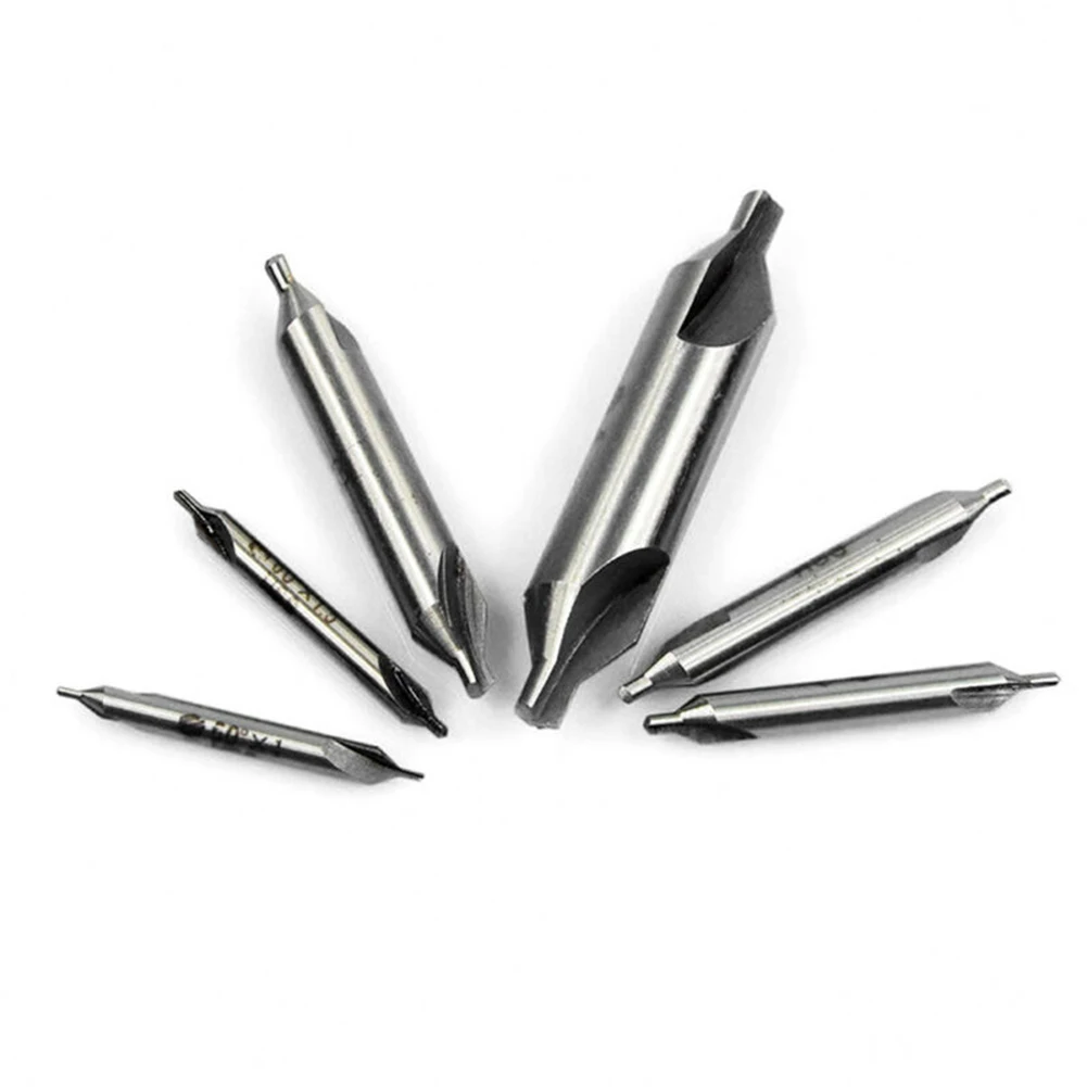 6PCS HSS Centro Trapano Tornio Strumento combinato Bit Svasatore Attrezzatura Centro Spotting Punta di perforazione Utensili elettrici 5/3/2.5/2/1.5/1mm