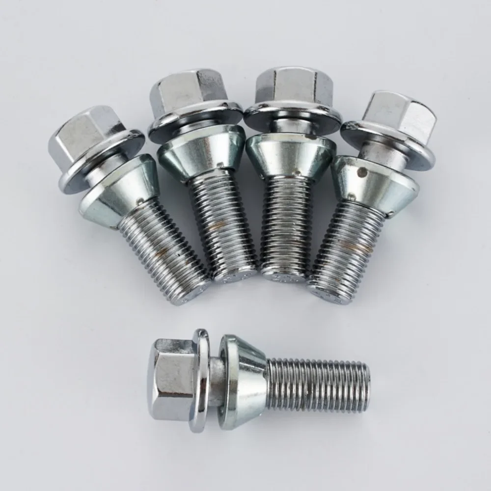 1pc Lug Bolt Wheel Hub Screw Suit for Volvo Series M14x1.5 Hex 19mm Lenght 60mm Thread Lenght 30mm