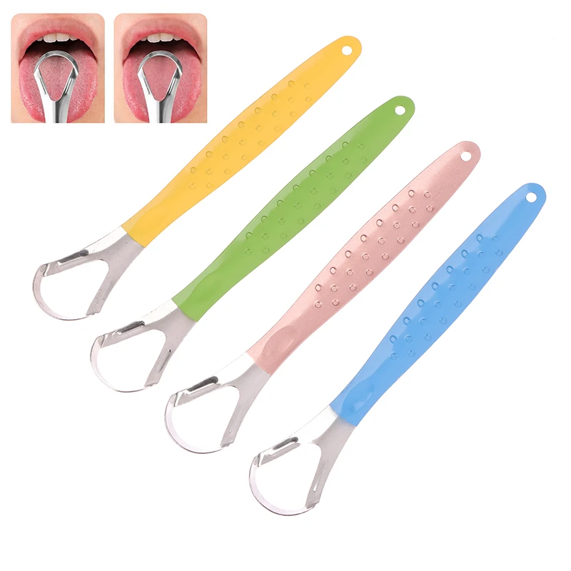 Stainless Steel Tongue Scraper Cleaners For Oral Hygiene Tongue Scraper Toothbrush Tongue Scraper Cleaning Brush