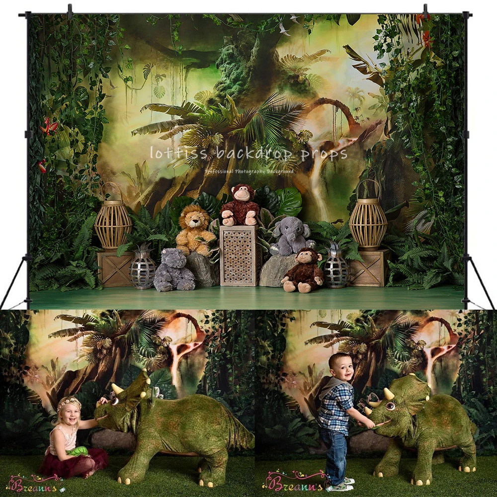 

Mystic Jungle Animals Backdrops Kids Baby Photography Props Child Adult Photocall Decors Birthday Cake Smash Forest Background