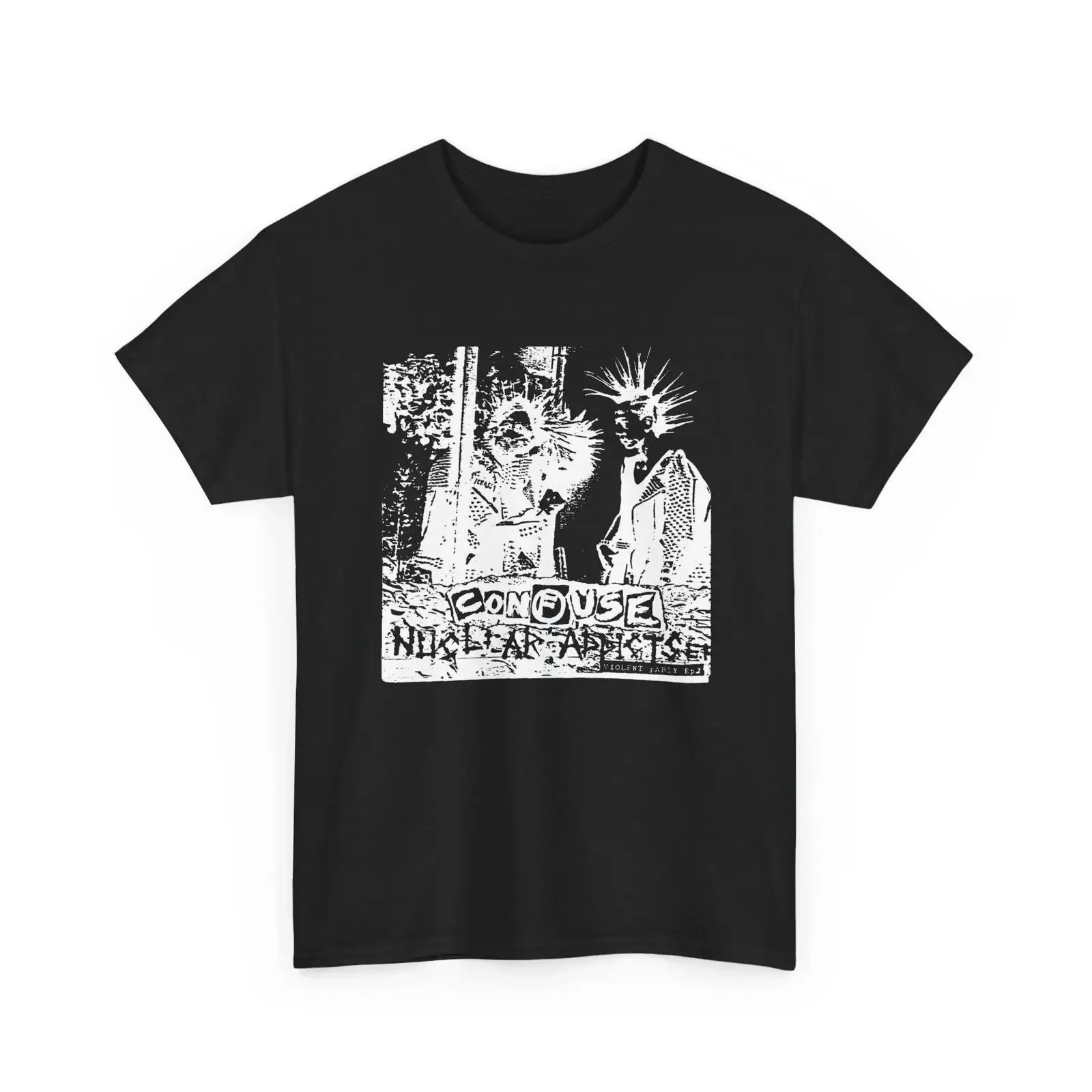 Confuse T Shirt Japanese Hardcore Nuclear Addicts 6 colorways vintage Washed Stylish Stretched Breathable designer clothes