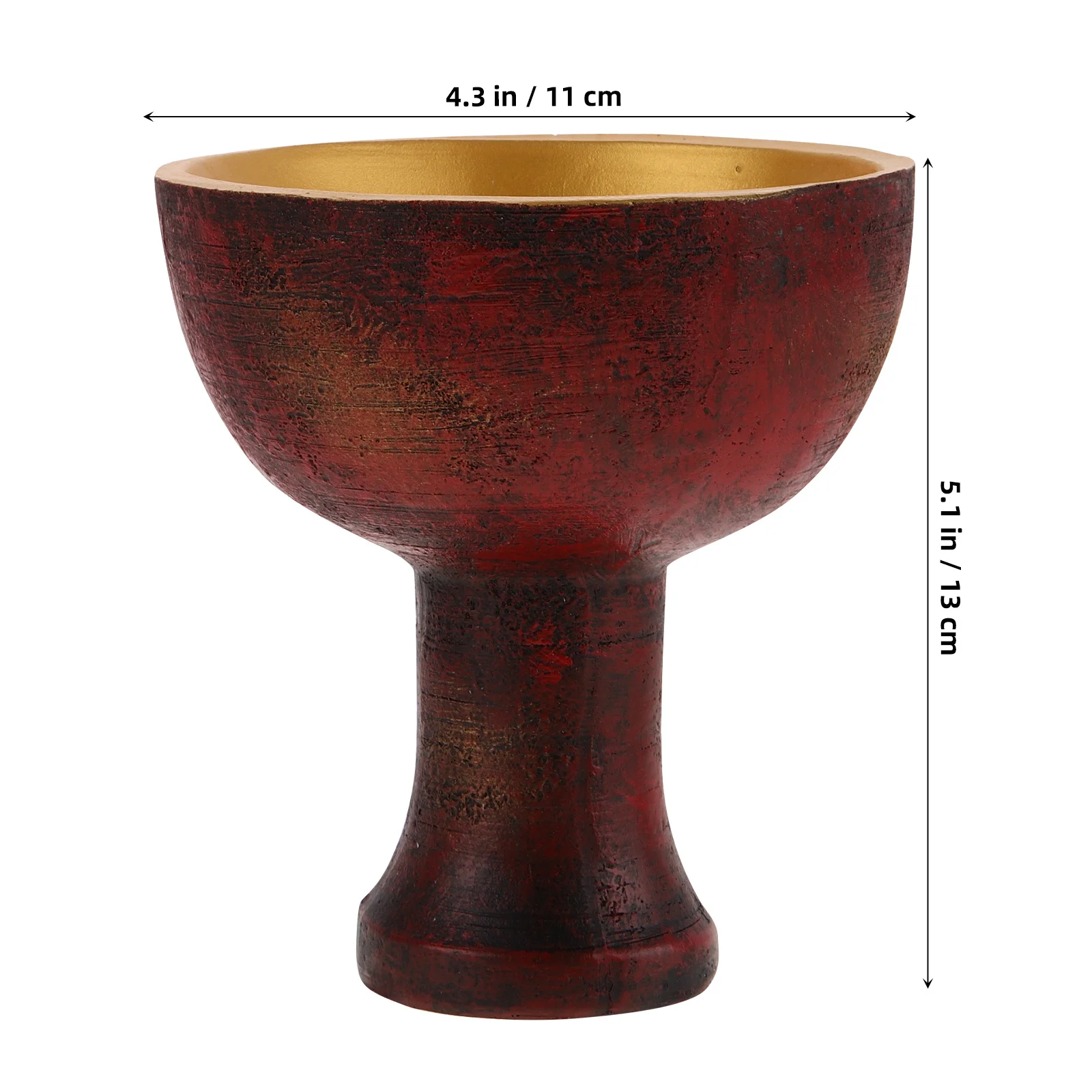 

1Pcs Resin Holy Grail Retro Color Sturdy Sacrificial Utensil Wine Cup Religious Ornament Energy Gathering Decor