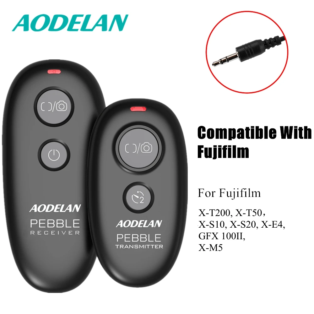 AODELAN 2,4 GHz mini draadloze camera-afstandsbediening, voor lange belichtingsduur, continu/enkelvoudig/vertraagd fotograferen