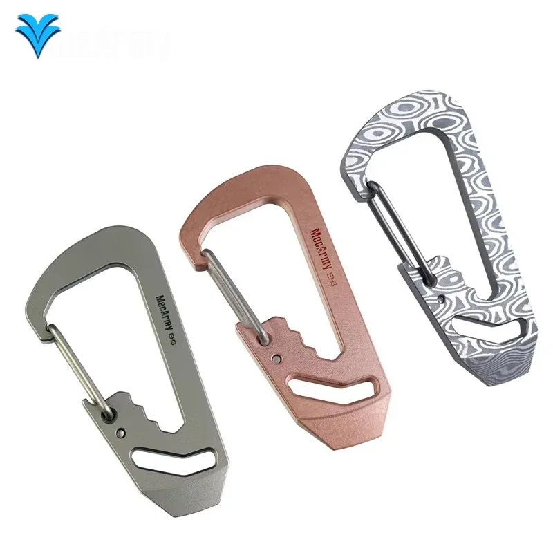 

MecArmy EH3 Stainless Steel EDC Carabiner Multifunctional Outdoor Tool with Keychain Pry Bar Wrench Bottle Opener