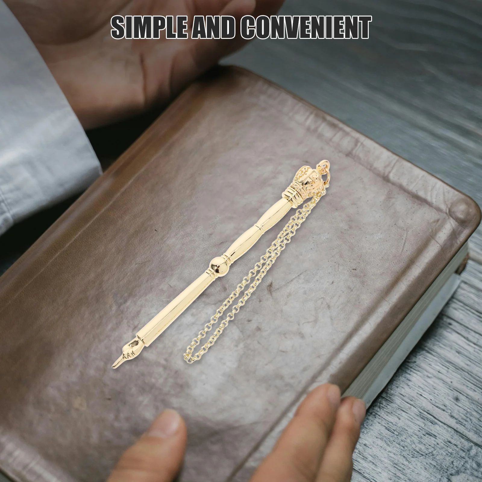 Bible Reading Pointer Jewish Synagogue Gift Bible Reading Tool Pointer with Chain Book Page Marker Scripture read Finger Pointer