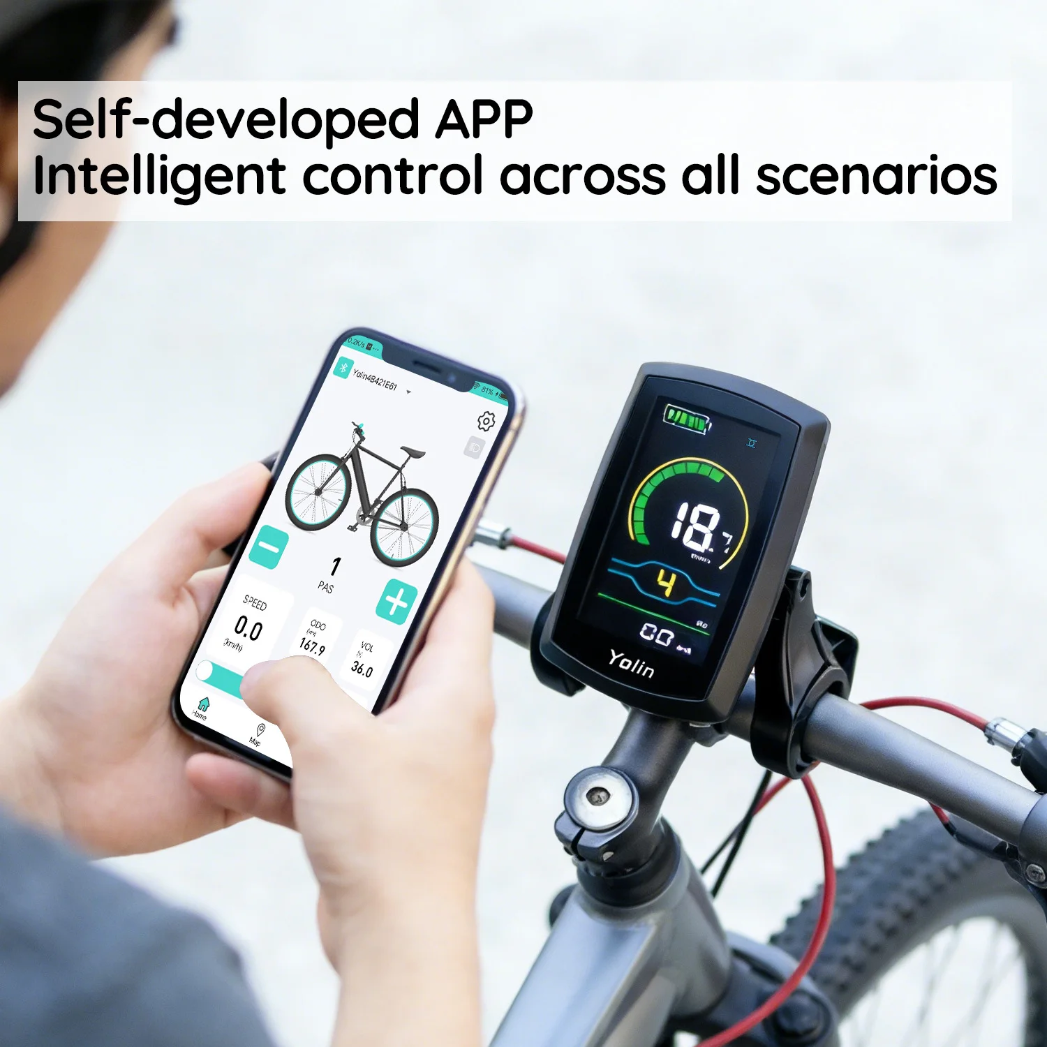 Urban Travel Integrated Speedometer Colour LCD Display Electronic Cycling Computer Speed Mileage Accessory for Ebike