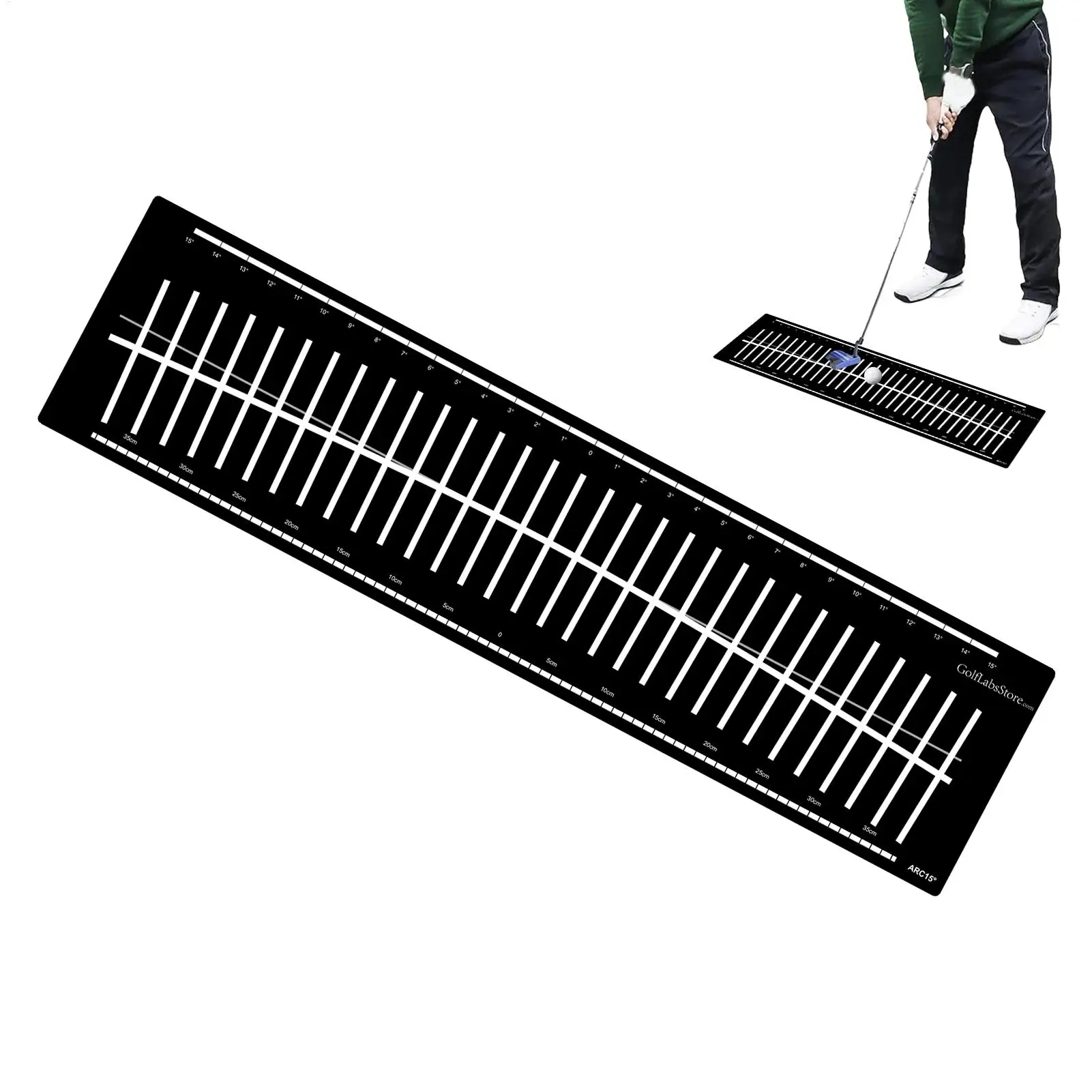 

Practice Putting Mat Golf Hitting Mat Training Aid With Alignment Putting Arc Simulator For Practice Men Dad Recreation On Patio