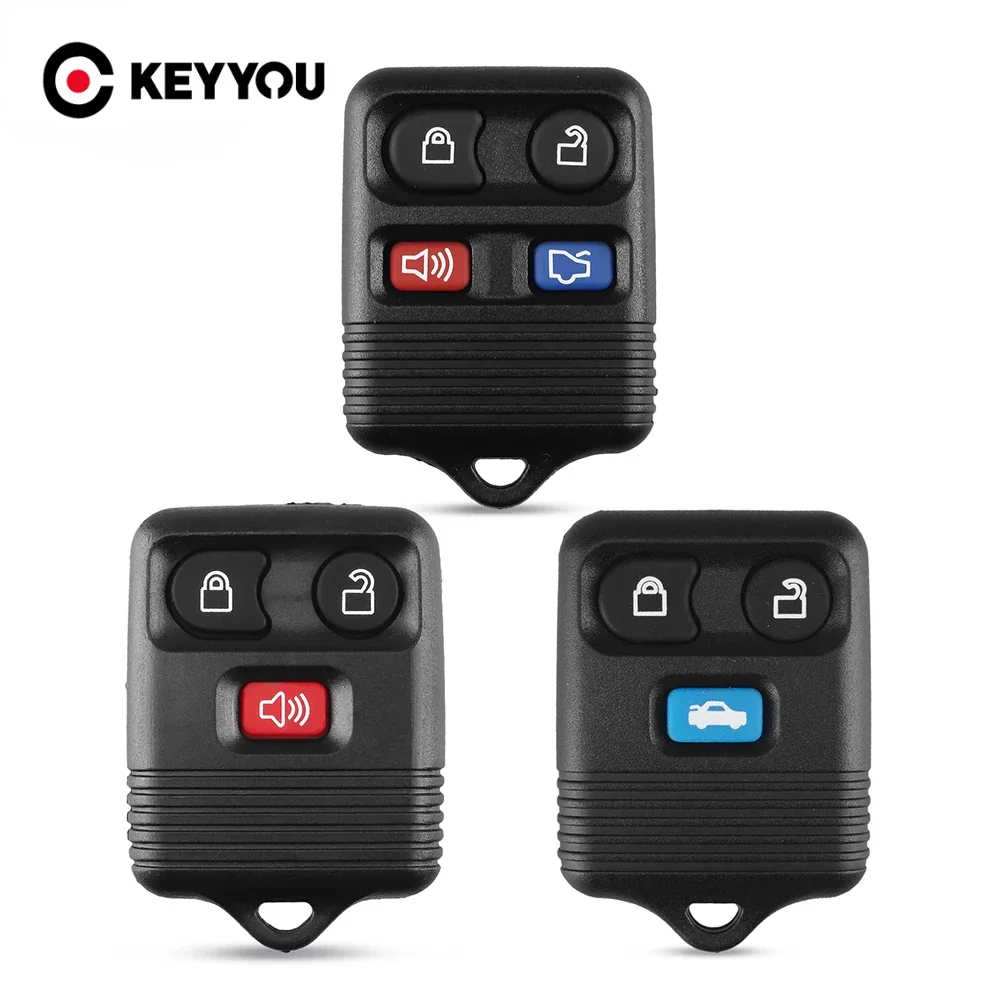 KEYYOU For Ford Focus Complete Escape Mustang Explorer Lincoln Town Sport Remote Fob Car key shell 3/4Buttons Case Cover