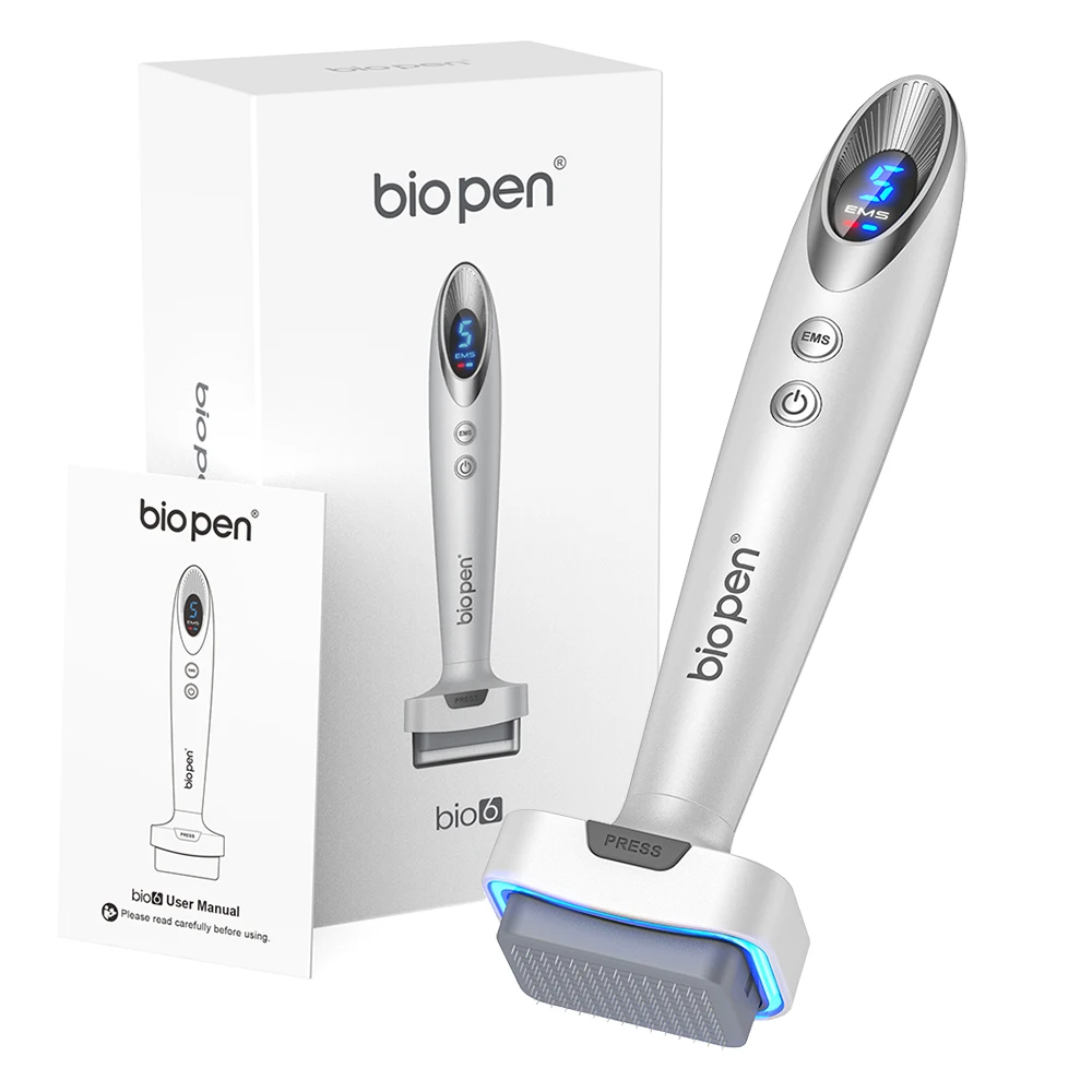 

New Original Derma Stamp Bio Pen 6 LED Derma Pen EMS Vibration Microneedling Beauty Equipment For Face Care Hair Growth