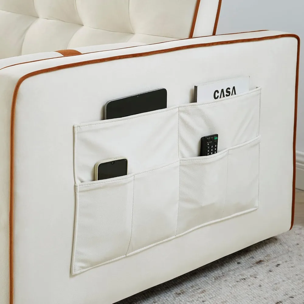 Диван-кровать-трансформер, диван-кровать 55,5 с выдвижной кроватью и боковым карманом для решения для экономии места в гостиной