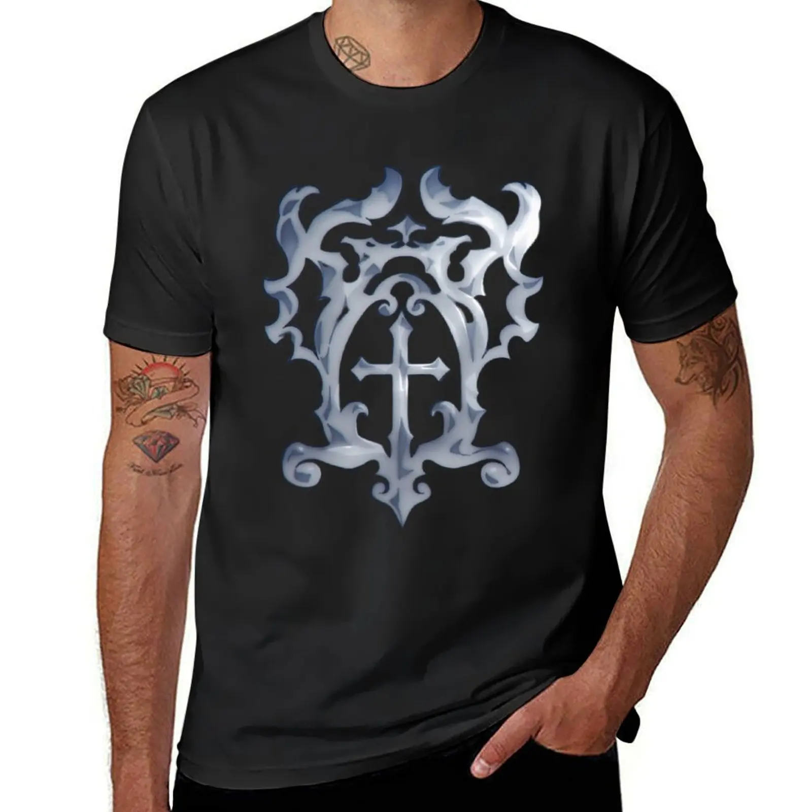 Castlevania-Nocturne Logo T-shirt blacks customizeds quick drying t shirt for men