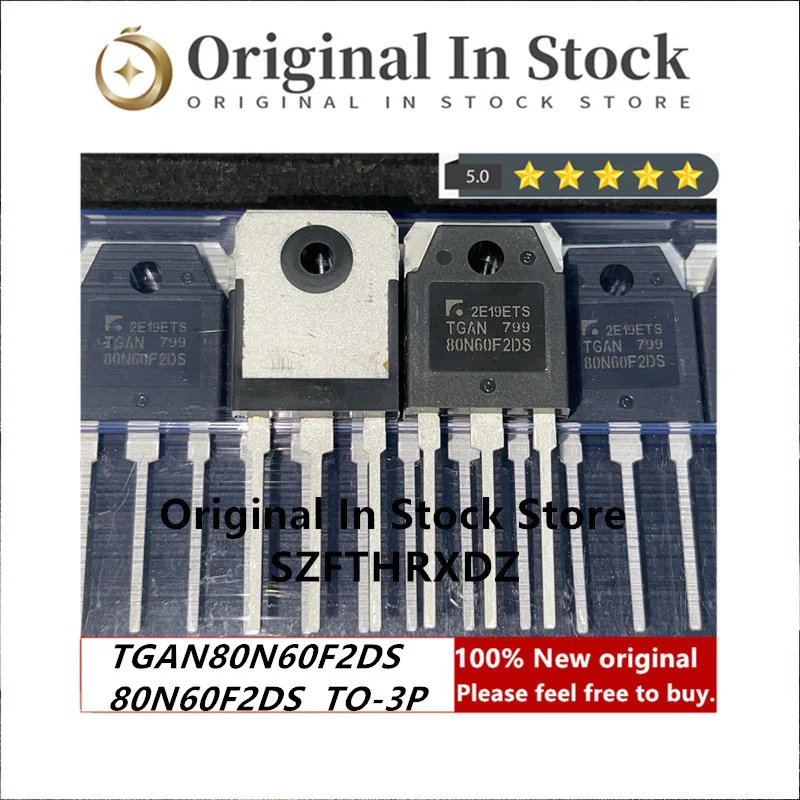 100% NEW ORIGINAL TGAN80N60F2DS TO-3P 80N60F2DS TO3P IGBT Tube Lnverter Welder Power 80A 600V (10PCS)