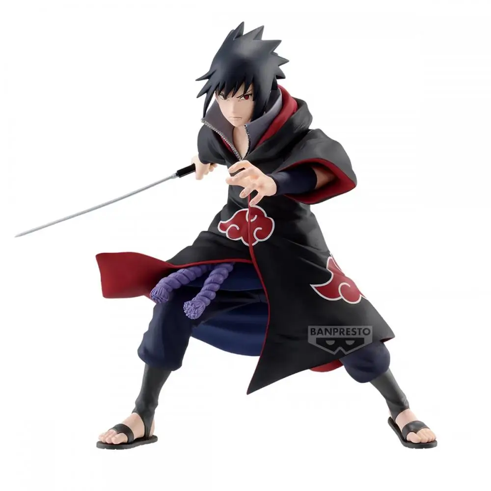 Bandai mainan Action Figure Anime, mainan Action Figure Anime NARUTO Shippuden vibrasi bintang Pembunuh Bee Uchiha Sasuke untuk anak laki-laki dan perempuan