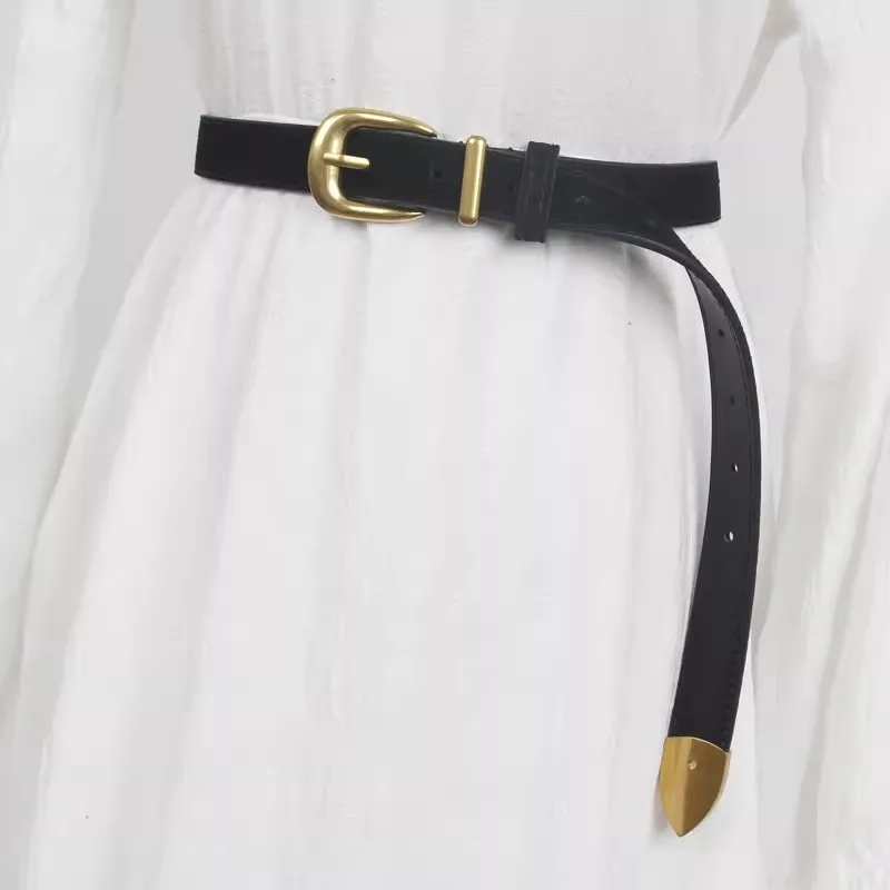 المرأة خمر الجلد المدبوغ جلد طبيعي فستان Cummerbunds الكورسيهات حزام أحزمة الديكور حزام ضيق TB341