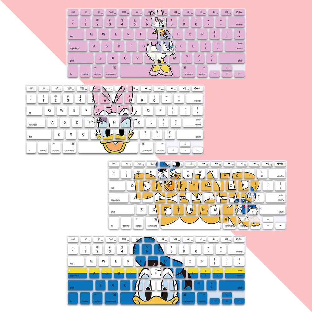 

Cute Donald Duck Daisy US Layout Soft Silicone Keyboard Cover for Macbook pro A1278 A1286 Retina A1425 A1502 A1398 Air A1369