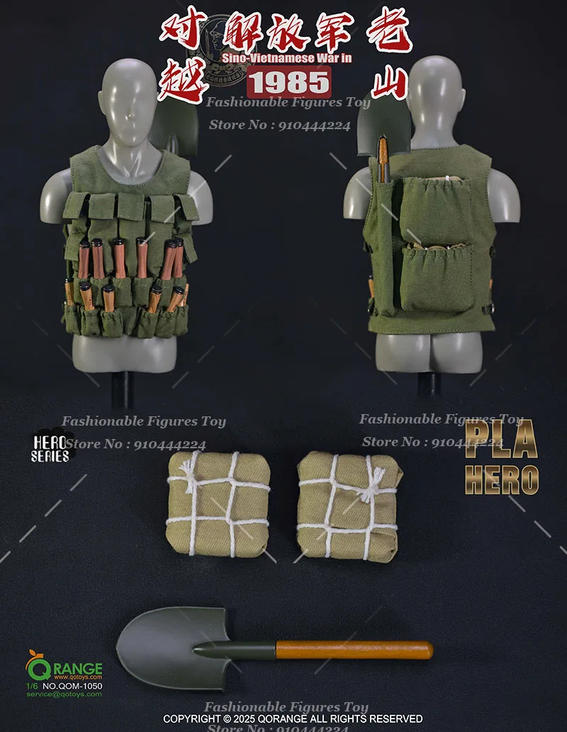 

QORANGE QOTOYS QOM-1050 1/6 Scale Soldiers Chinese PLA in Vietnamese Combat Equipment Accessories Fit 12Inch Action Figure