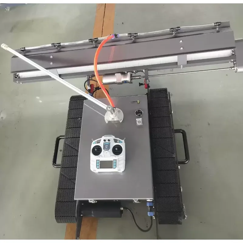 for Photovoltaic Panel Cleaning Robot Track Remote Control Long Battery Life Efficient Wet and Dry Solar Panel Cleaner 4