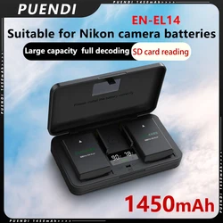 EN-EL14 battery and charger for Nikon D3100 D3200 D3300 D3400 D3500 D5100 D5200 D5300 D5500 D5600,DF DSLR,Coolpix P7000 7800 etc