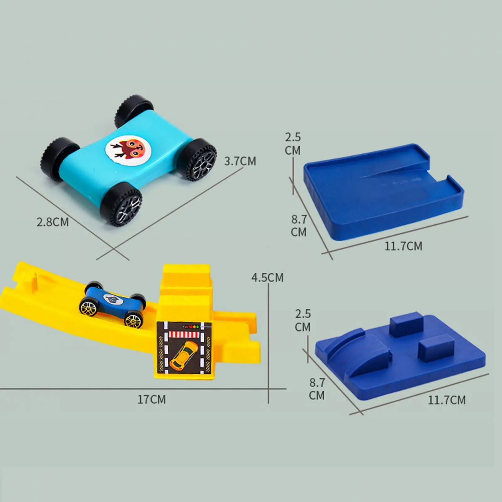 Car Ramp Racer Toy Vehicle Set, Educational Activity for Kids, Inertia Toy,