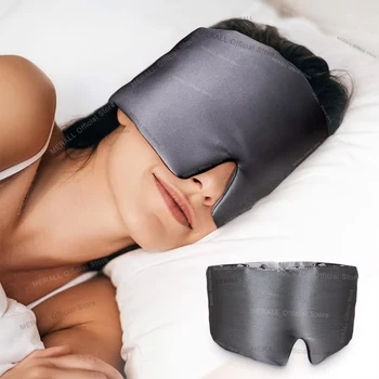Máscara de dormir de seda amoreira, máscara de bloqueio de luz, sombra macia acolchoada, ajapmasker, viagem, auxílio para dormir
