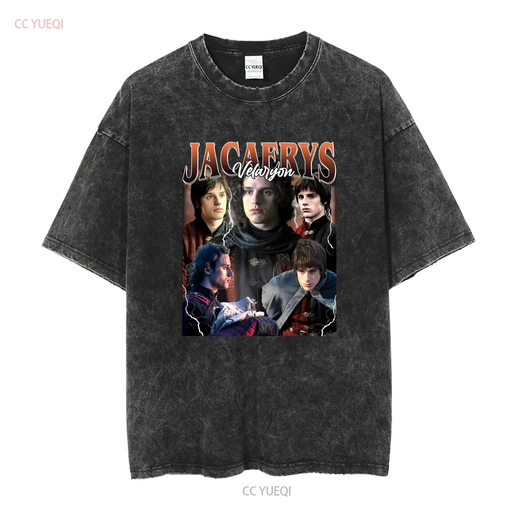 Jacaerys Velaryon T Shirt Retro Bootleg Vintage 90s Rap HOTD vintage Washed streetwear Versatile homme Casual Soft