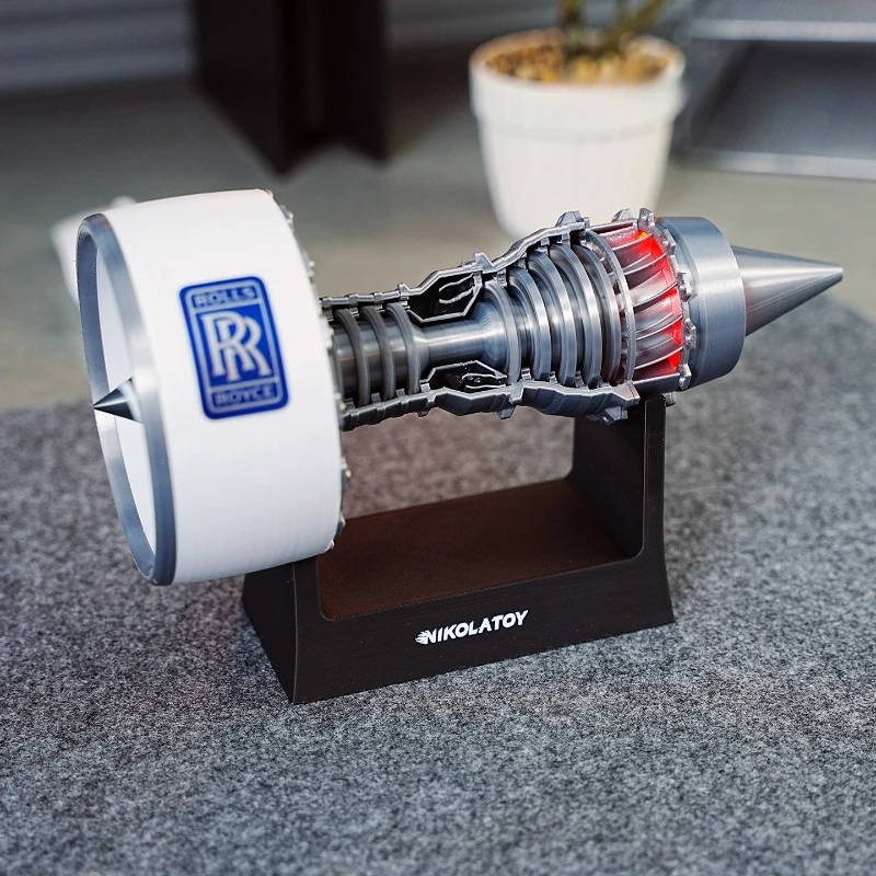 TR900 23CM Turbofan Engine Model Battery Powered Turbofan Engine Finished Toy view 3