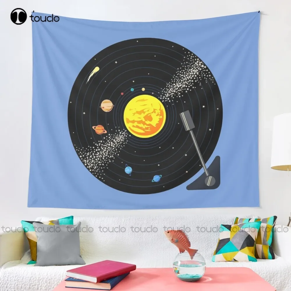 Solar System Vinyl Record Tapestry Meme Tapestry Tapestry Wall Hanging For Living Room Bedroom Dorm Room Home Decor High Quality