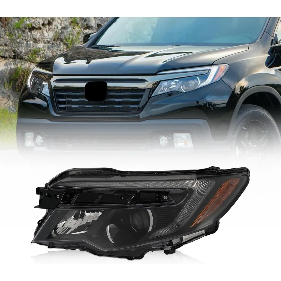 

For 20162018 Honda Pilot and 20172020 Honda Ridgeline Headlight Assembly with Halogen Bulb Driver Side Replacement Lamp for Imp