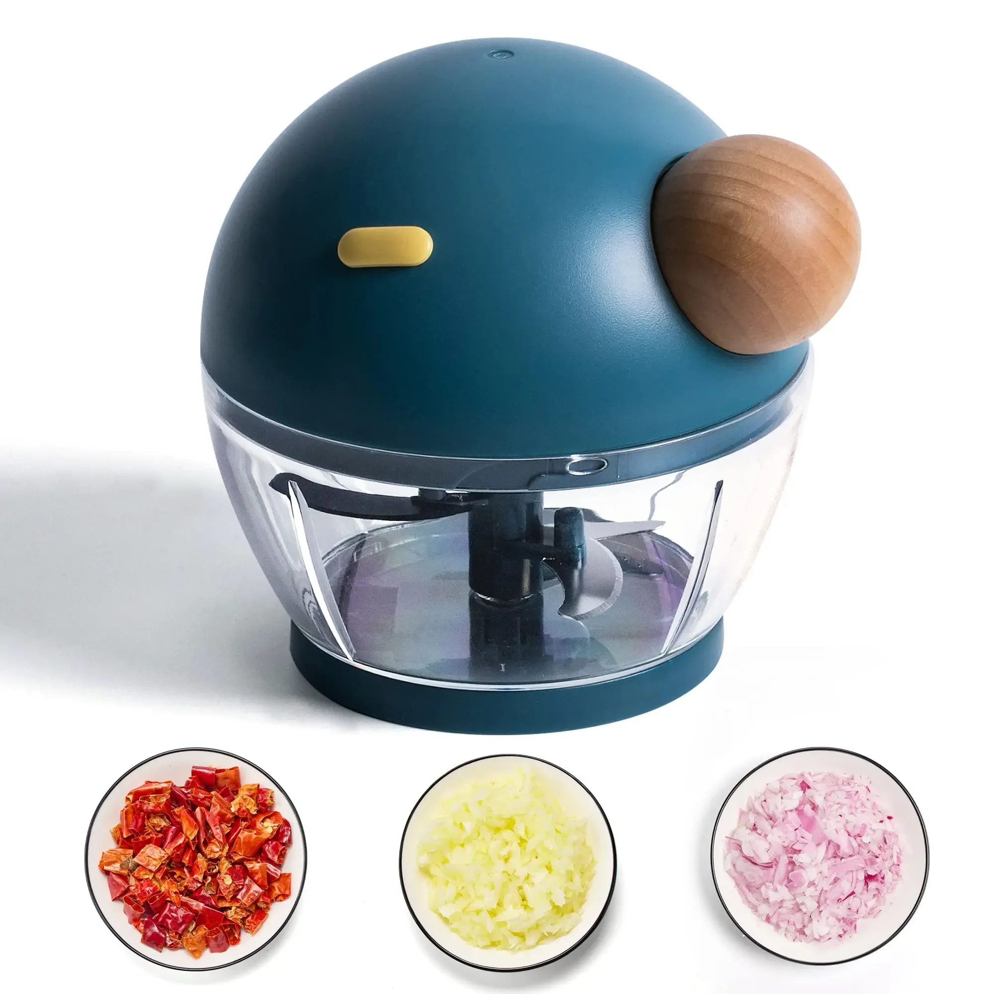 Manual Garlic Chopper For Nuts Chili Onion Minced Meat and Spices Multifunction Hand-pull Garlic Crusher Kitchen Accessories