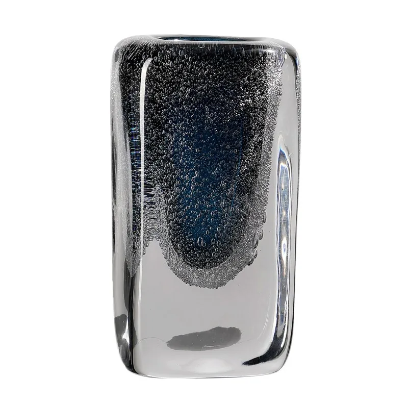 مزهرية زجاجية فقاعية كريستالية تشيكية فاخرة وخفيفة الوزن لتزيين طاولة الطعام المائية الشفافة المبتكرة #5