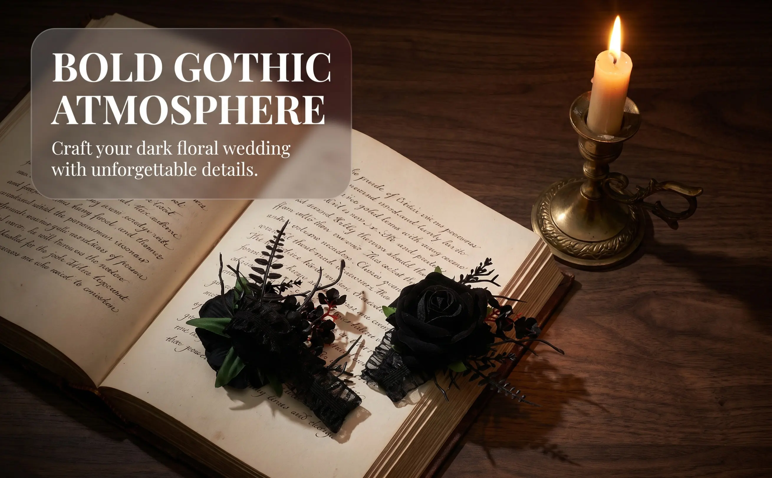 Corsage And Boutonniere Set For Wedding Wrist Corsage Fall Wedding Floral Artificial Black Rose Wristlet Lace Bridal