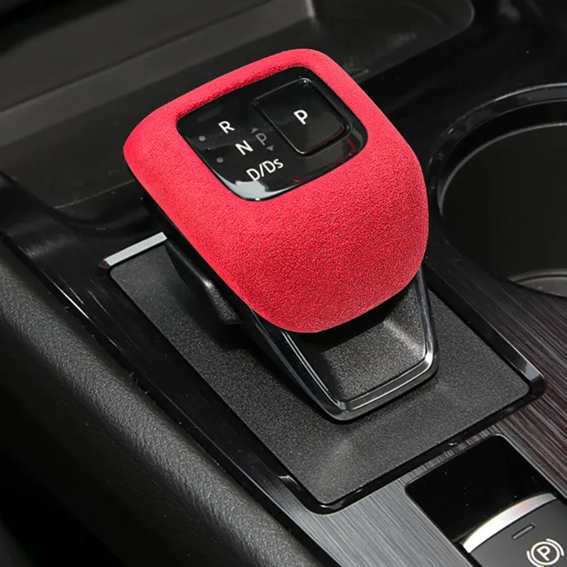 Suede Leather Car Gear Shift Knob Cover Car Gear Lever Handle Head For Nissan X-Trail Pathfinder Qashqai Car Inner Accessories