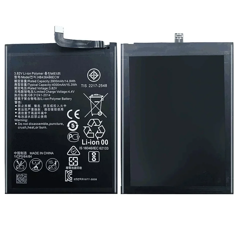 Smartphone Battery HB436486ECW For Huawei Mate 20 10 10Pro/P20 Pro ALP-L09  L29 BLA-L09 / for Honor View 20 V20 PCT-L29  PCT L29