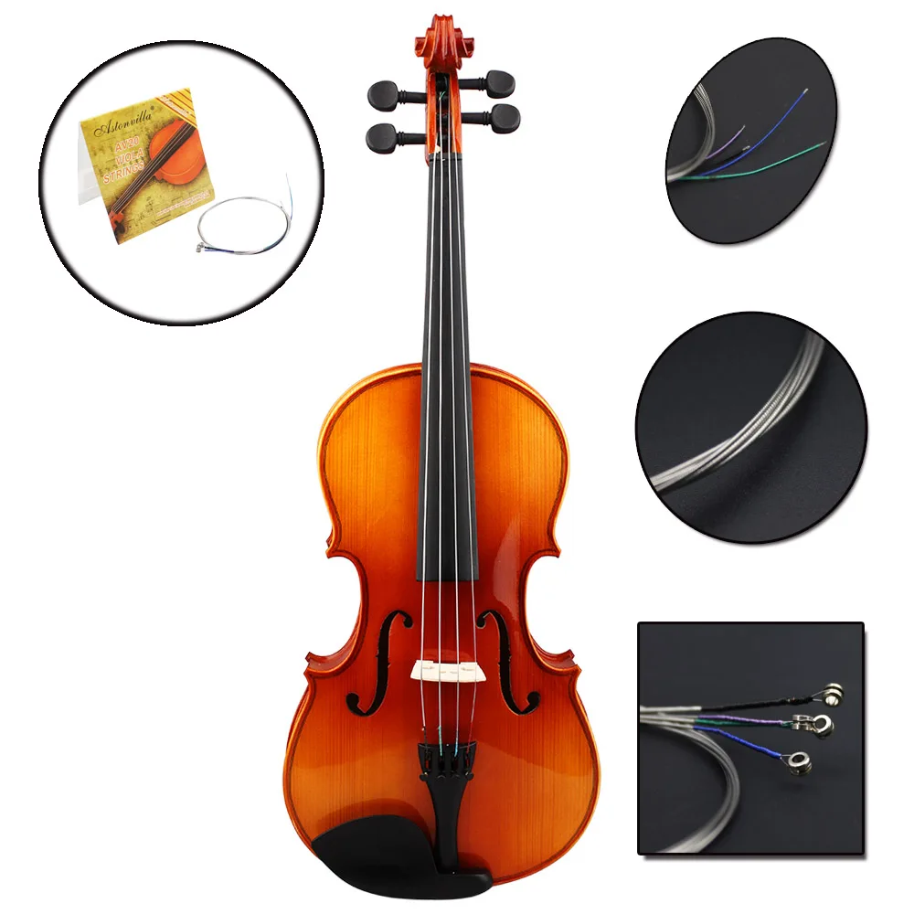 Astonvilla Professional Violin Viola Cello Strings (E-A-D-G) Multiple Colors Nickel Silver Wound for 4/4 3/4 1/2 1/4 Music Parts