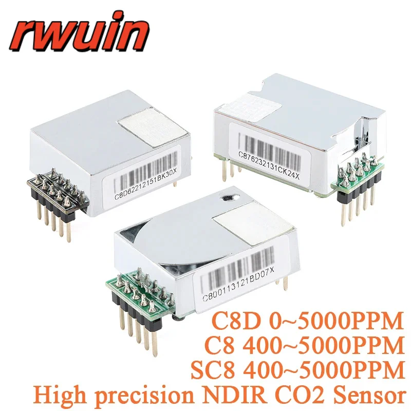 C8D SC8 C8 NDIR Infrared IR CO2 Carbon Dioxide Sensor High Precision Gas Concentration Detection Module 400-5000PPM 0-5000PPM