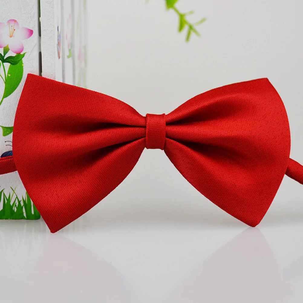 

6Pcs Children Bow Tie Vintage Chic Design Comfortable Texture for Kids Pets Party Prom Picnic Decor Black Red Wathet
