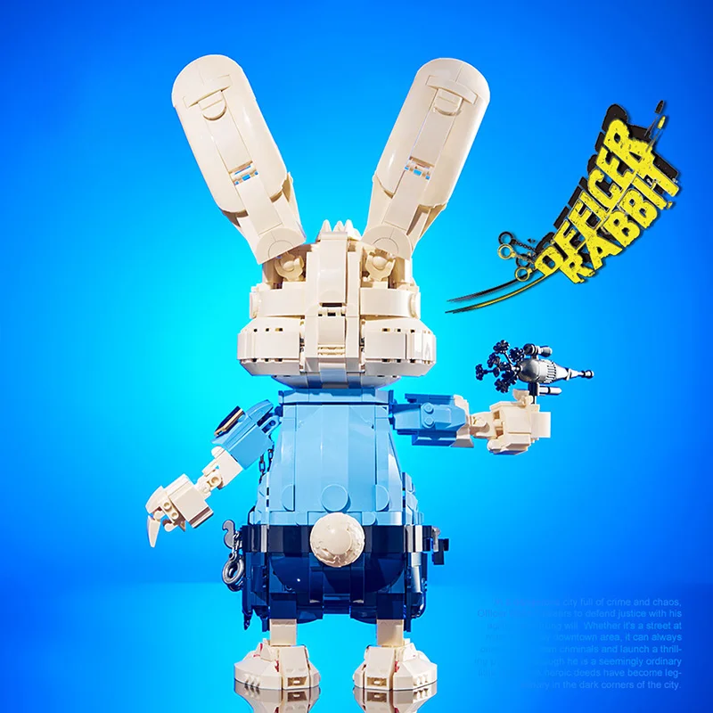 クリエイティブ MOC 1387 個役員ウサギモデルビルディングブロックレンガセット DIY 動物フィギュア組み立てキットのおもちゃ子供のギフト