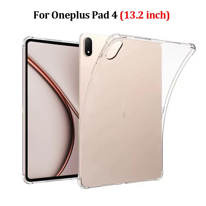 Funda For OnePlus Pad 4 Case 2026 Soft TPU Transparent Back Cover For Coque Oneplus Pad 4 / One Plus Pad 4 Case Cover 13.2 inch