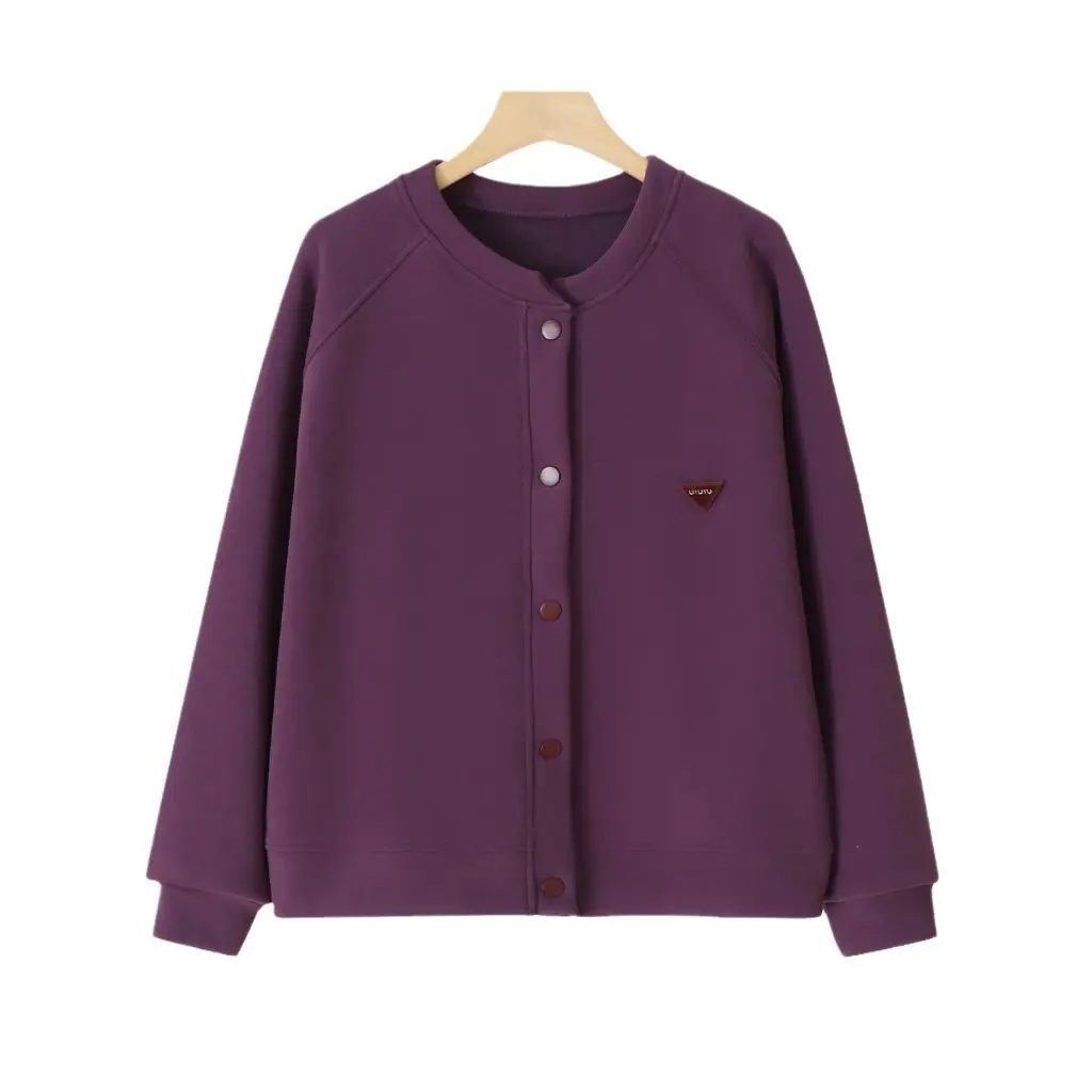 

Joker Fleece-Lined Single-Breasted Baseball Suit Short Coat Women's Autumn Winter Windproof Jacket Age-Reducing Foreign Style